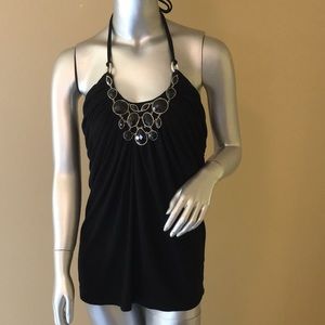 WHBM | Jeweled Statement Halter Top